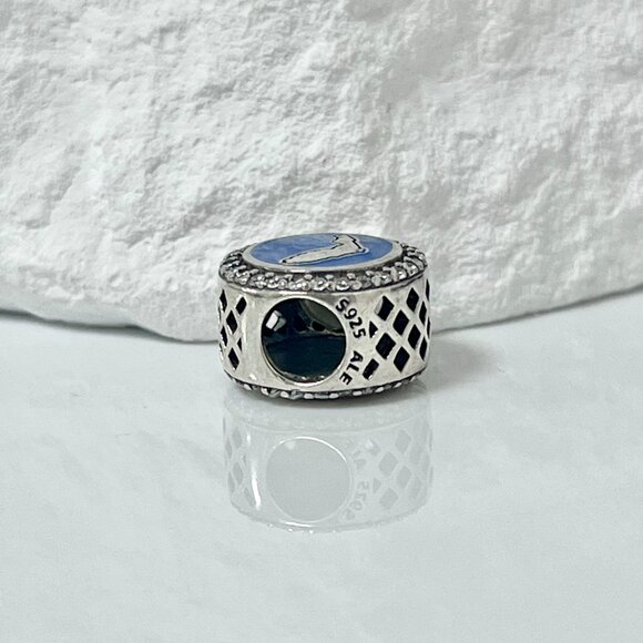 Pandora HOME Florida Map Blue Bead Charm S925 Silver Charm - Picture 2 of 3